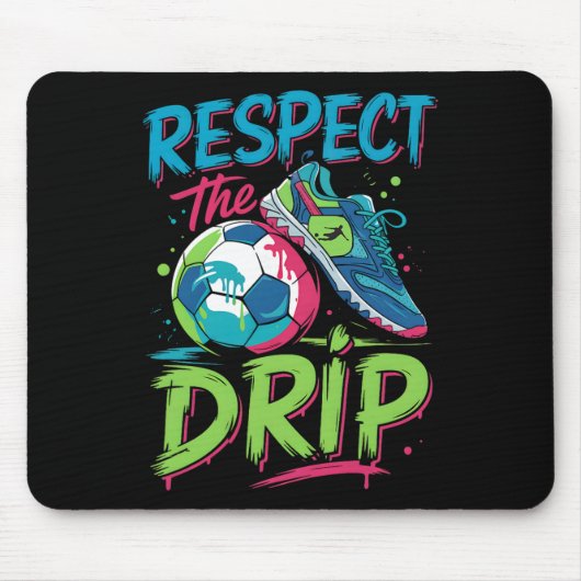 Soccer Drip Melting Ice Cream Respect The Drip Boy Muismat (Voorkant)
