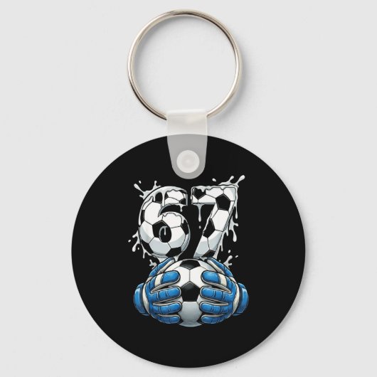 Soccer Drip Number 67 Boys Soccer Goalkeeper 67  Sleutelhanger (Voorkant)