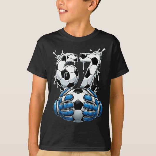 Soccer Drip Number 67 Boys Soccer Goalkeeper 67  T-shirt (Voorkant)