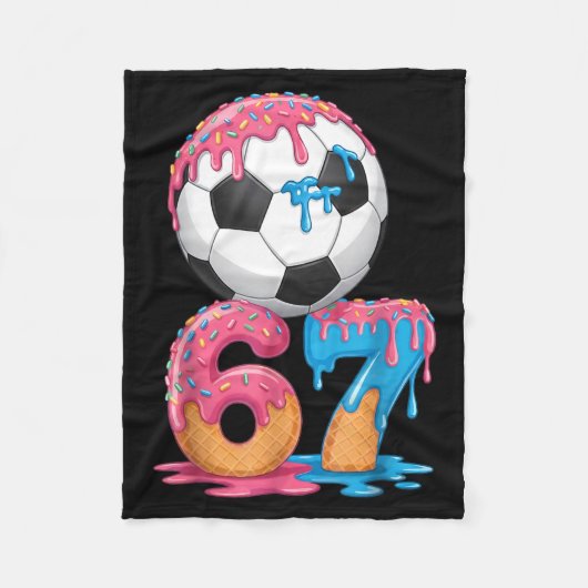 Soccer Drip Number 67 Boys Soccer Player 67  Fleece Deken (Voorkant)