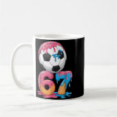Soccer Drip Number 67 Boys Soccer Player 67  Koffiemok (Links)