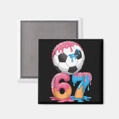 Soccer Drip Number 67 Boys Soccer Player 67  Magneet (Voorkant / Achterkant)
