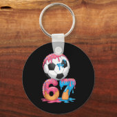 Soccer Drip Number 67 Boys Soccer Player 67  Sleutelhanger (Voorkant)