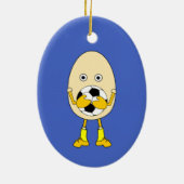 Soccer Egghead Keramisch Ornament (Achterkant)