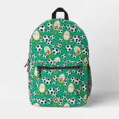 Soccer Egghead Pattern Bedrukte Rugzak (Voorkant)