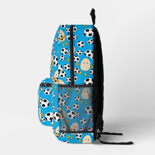 Soccer Egghead Pattern Bedrukte Rugzak (Rechts)