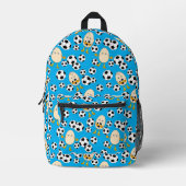 Soccer Egghead Pattern Bedrukte Rugzak (Voorkant)