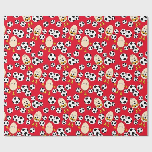Soccer Egghead Pattern Cadeaupapier (Vlak)