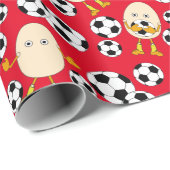 Soccer Egghead Pattern Cadeaupapier (Rol Hoek)