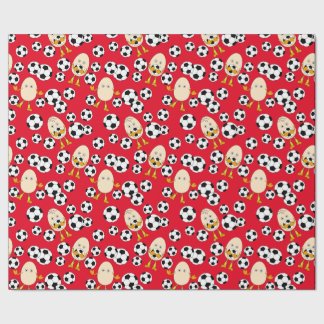 Soccer Egghead Pattern Cadeaupapier