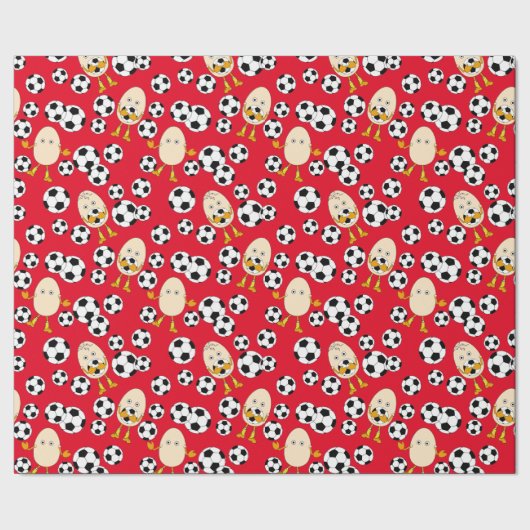 Soccer Egghead Pattern Cadeaupapier (Zoom)