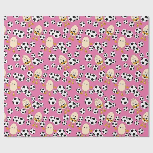 Soccer Egghead Pattern Cadeaupapier (Vlak)