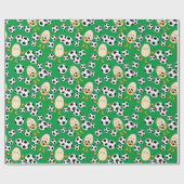 Soccer Egghead Pattern Cadeaupapier (Vlak)