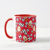 Soccer Egghead Pattern Coffee Mok (Links)