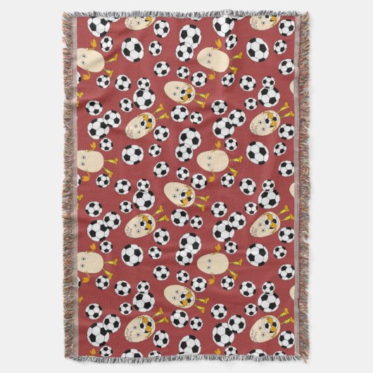 Soccer Egghead Pattern Deken (Voorkant Verticaal)