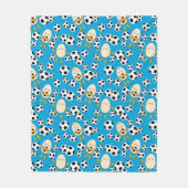 Soccer Egghead Pattern Fleece Deken (Voorkant)