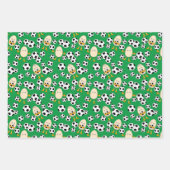Soccer Egghead Pattern Inpakpapier Vel (Voorkant 3)