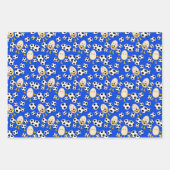 Soccer Egghead Pattern Inpakpapier Vel (Voorkant)