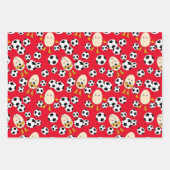 Soccer Egghead Pattern Inpakpapier Vel (Voorkant)