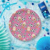 Soccer Egghead Pattern Papieren Bordje (Feest)
