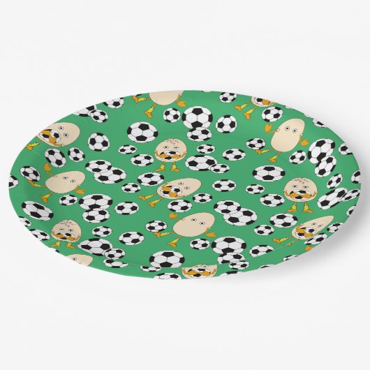 Soccer Egghead Pattern Papieren Bordje (Gekanteld)