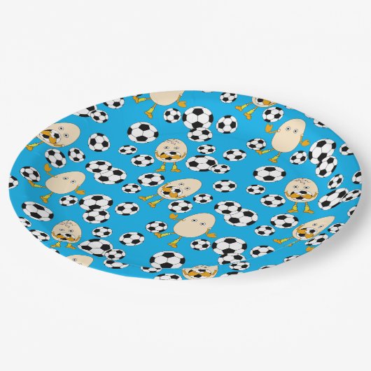 Soccer Egghead Pattern Papieren Bordje (Gekanteld)