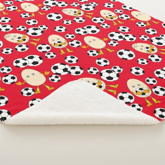Soccer Egghead Pattern Sherpa Deken (3/4)