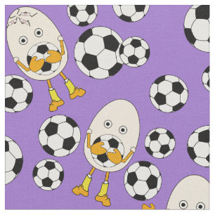 Soccer Egghead Pattern Stof