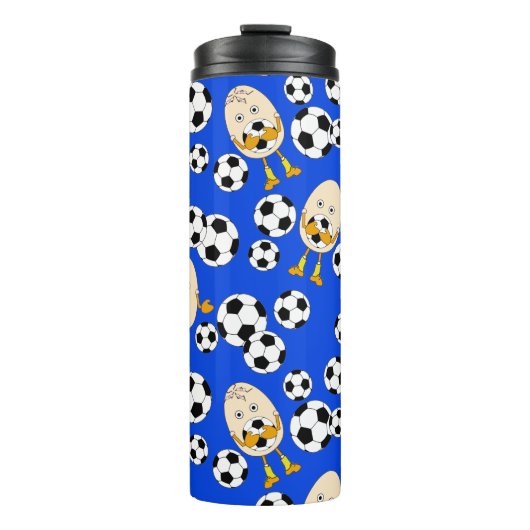 Soccer Egghead Pattern Thermal Tumbler Thermosbeker (Voorkant)