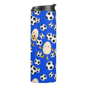 Soccer Egghead Pattern Thermal Tumbler Thermosbeker (Gedraaid links)