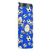 Soccer Egghead Pattern Thermal Tumbler Thermosbeker (Geroteerd rechts)