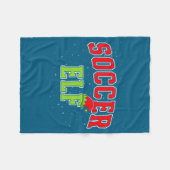 Soccer Elf Christmas Family Matching Group Xmas  Fleece Deken (Voorkant (Horizontaal))
