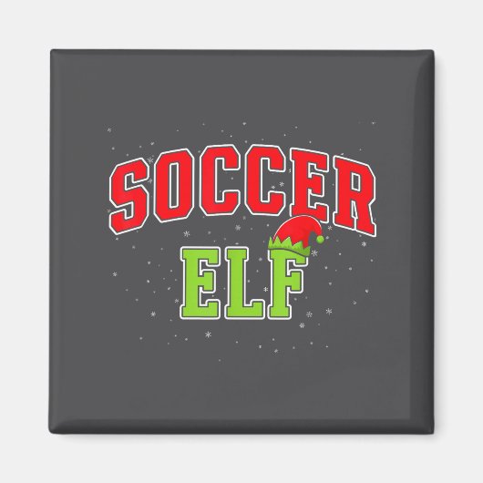 Soccer Elf Christmas Family Matching Group Xmas  Magneet (Voorkant)
