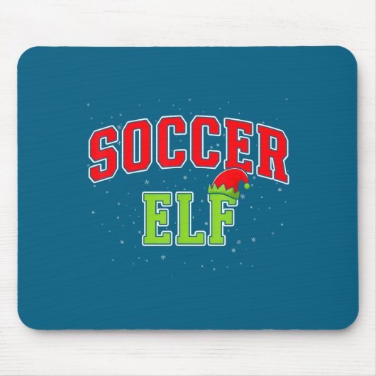 Soccer Elf Christmas Family Matching Group Xmas  Muismat (Voorkant)