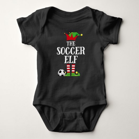 Soccer Elf Family Matching Kerstgroep Elf Romper (Voorkant)