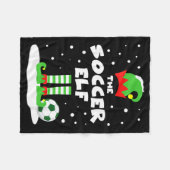 Soccer Elf Matching Group Family Holiday Christmas Fleece Deken (Voorkant (Horizontaal))