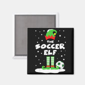 Soccer Elf Matching Group Family Holiday Christmas Magneet (Voorkant / Achterkant)