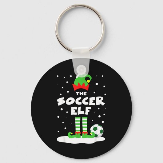 Soccer Elf Matching Group Family Holiday Christmas Sleutelhanger (Voorkant)