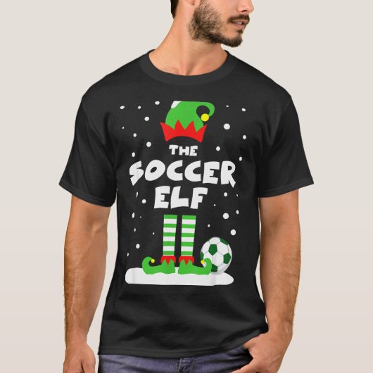 Soccer Elf Matching Group Family Holiday Christmas T-shirt (Voorkant)