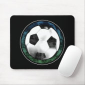 Soccer Emblem Blue Green Mousepad Muismat (Met muis)