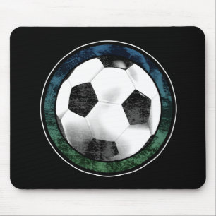 Soccer Emblem Blue Green Mousepad Muismat