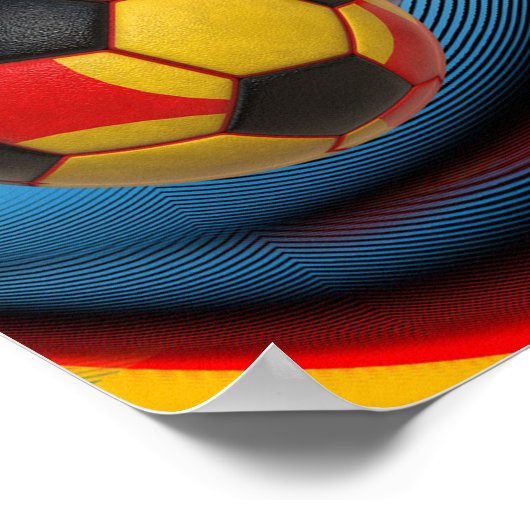 Soccer en Football Dynamics Small Poster (Hoek)