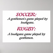 SOCCER EN RUGBY. POSTER (Voorkant)