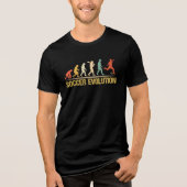 Soccer Evolution – Human Evolution to Soccer Lover Tri-Blend Shirt (Voorkant)