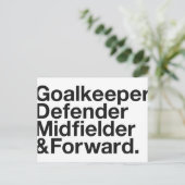 SOCCER Fan Briefkaart (Staand voorkant)