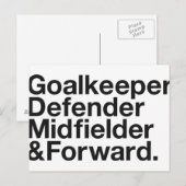 SOCCER Fan Briefkaart (Voorkant / Achterkant)