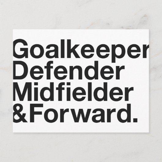 SOCCER Fan Briefkaart (Voorkant)