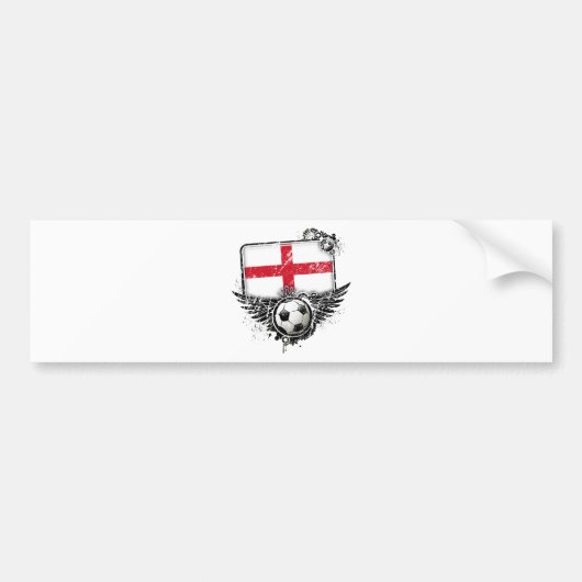 Soccer fan England Bumpersticker (Voorkant)