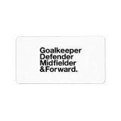 SOCCER Fan Etiket (Voorkant)
