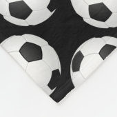 Soccer Fan Sports Persoonlijke naam Zwart wit Fleece Deken (Hoek)